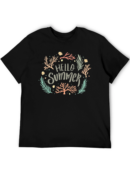 Hello Summer Tee - Black Graphic T-Shirt