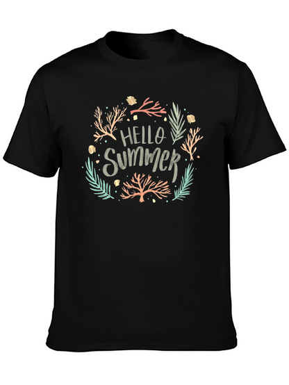 Hello Summer Tee - Black Graphic T-Shirt