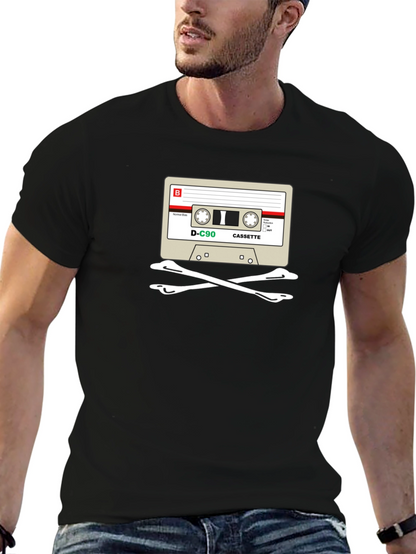 Cassette Skull T-Shirt - Retro Music Tee