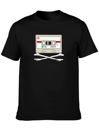 Cassette Skull T-Shirt - Retro Music Tee
