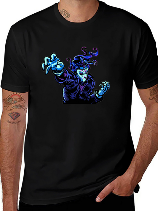 Graphic Tee - Masked Figure Design