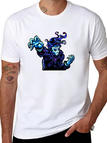 Graphic Tee - Masked Figure Design