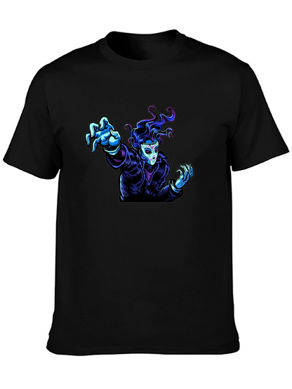Graphic Tee - Masked Figure Design