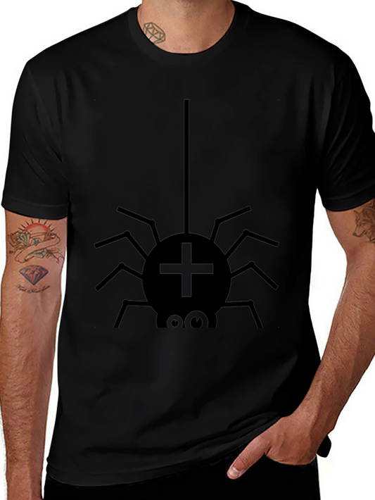 Funny Spider Graphic Tee - Black