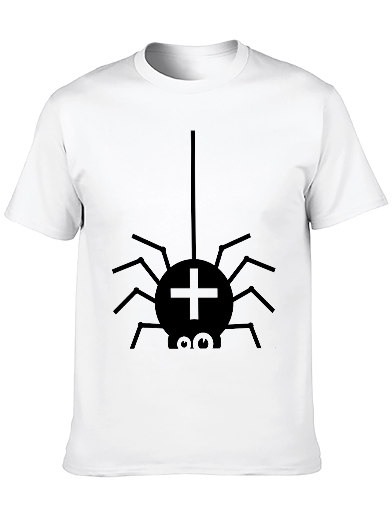 Funny Spider Graphic Tee - Black