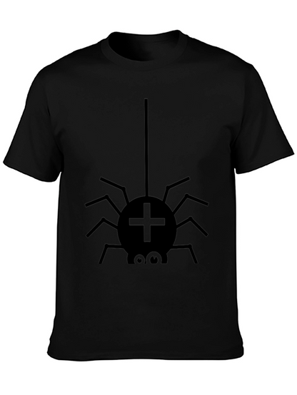 Funny Spider Graphic Tee - Black