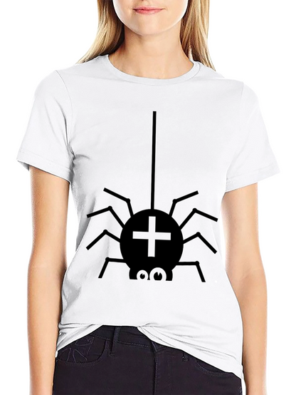 Funny Spider Graphic Tee - Black