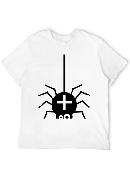 Funny Spider Graphic Tee - Black