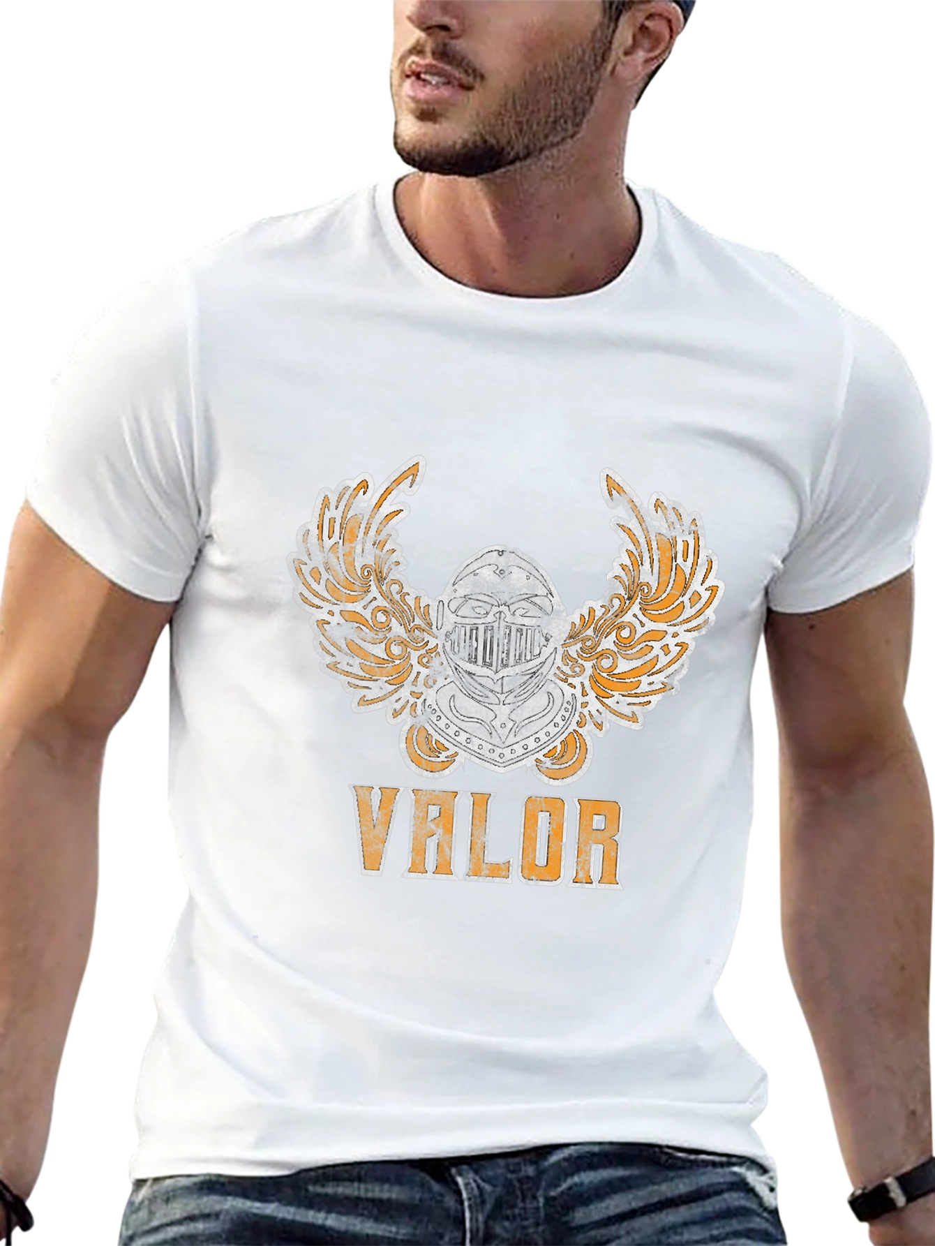 Valor Knight Helmet Graphic Tee
