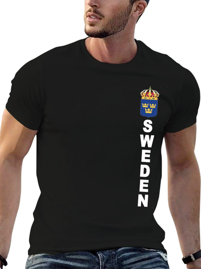 Sweden Flag T-Shirt - Black Graphic Tee