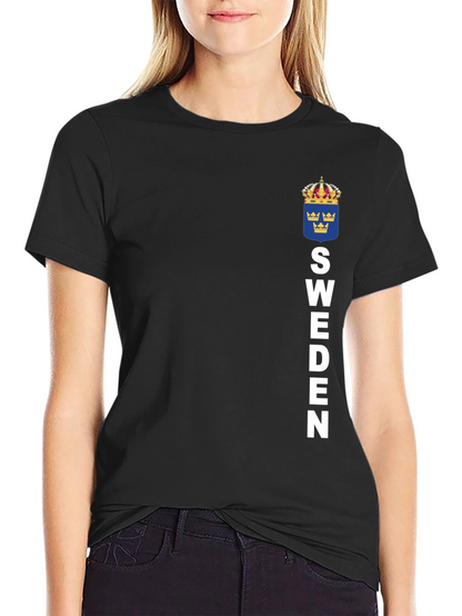 Sweden Flag T-Shirt - Black Graphic Tee