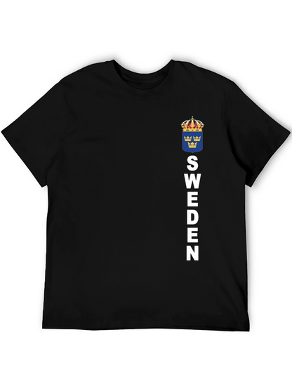 Sweden Flag T-Shirt - Black Graphic Tee