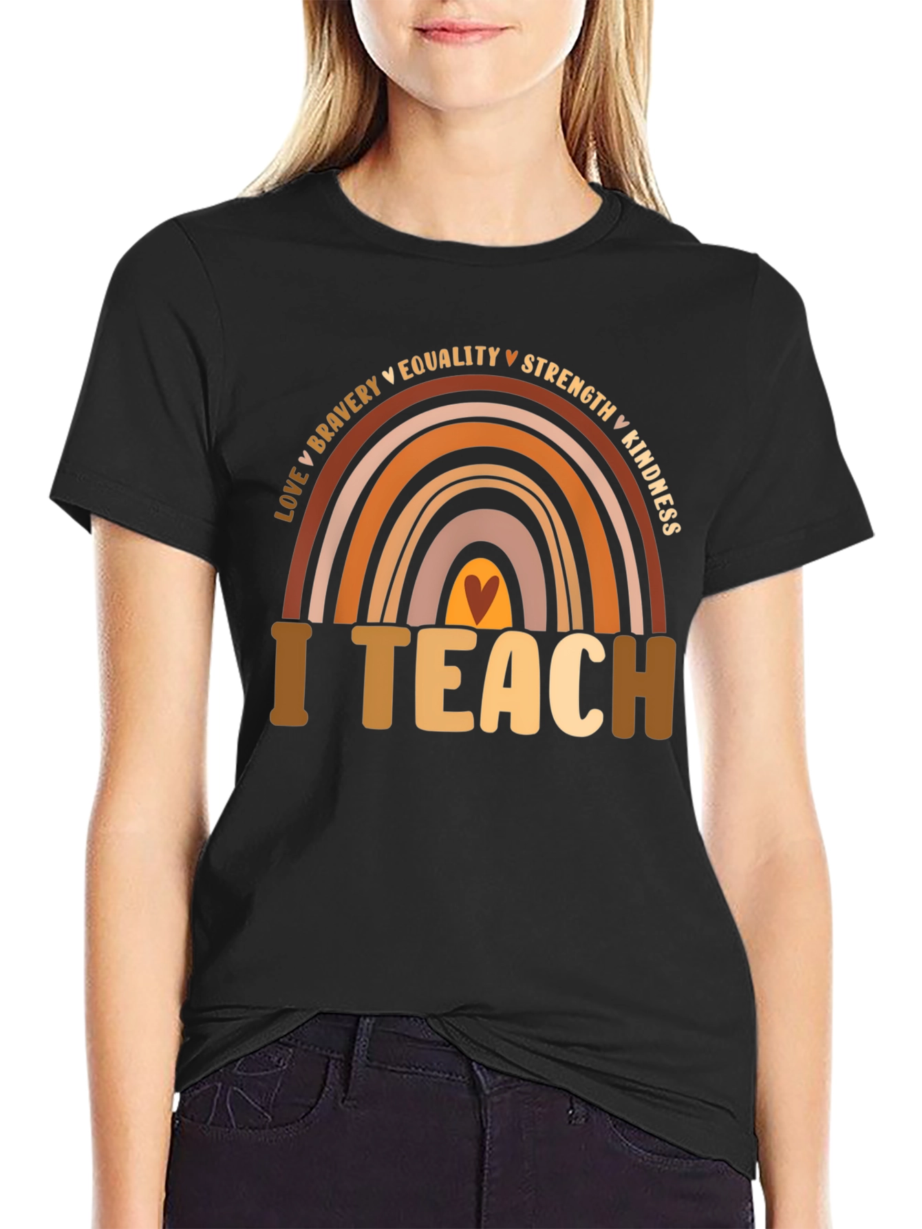 I Teach Rainbow T-Shirt - Teacher Appreciation Tee