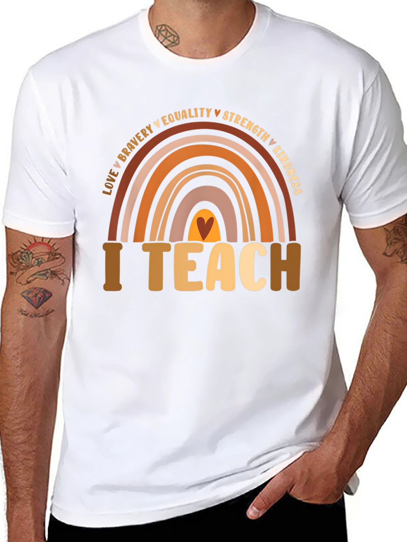 I Teach Rainbow T-Shirt - Teacher Appreciation Tee