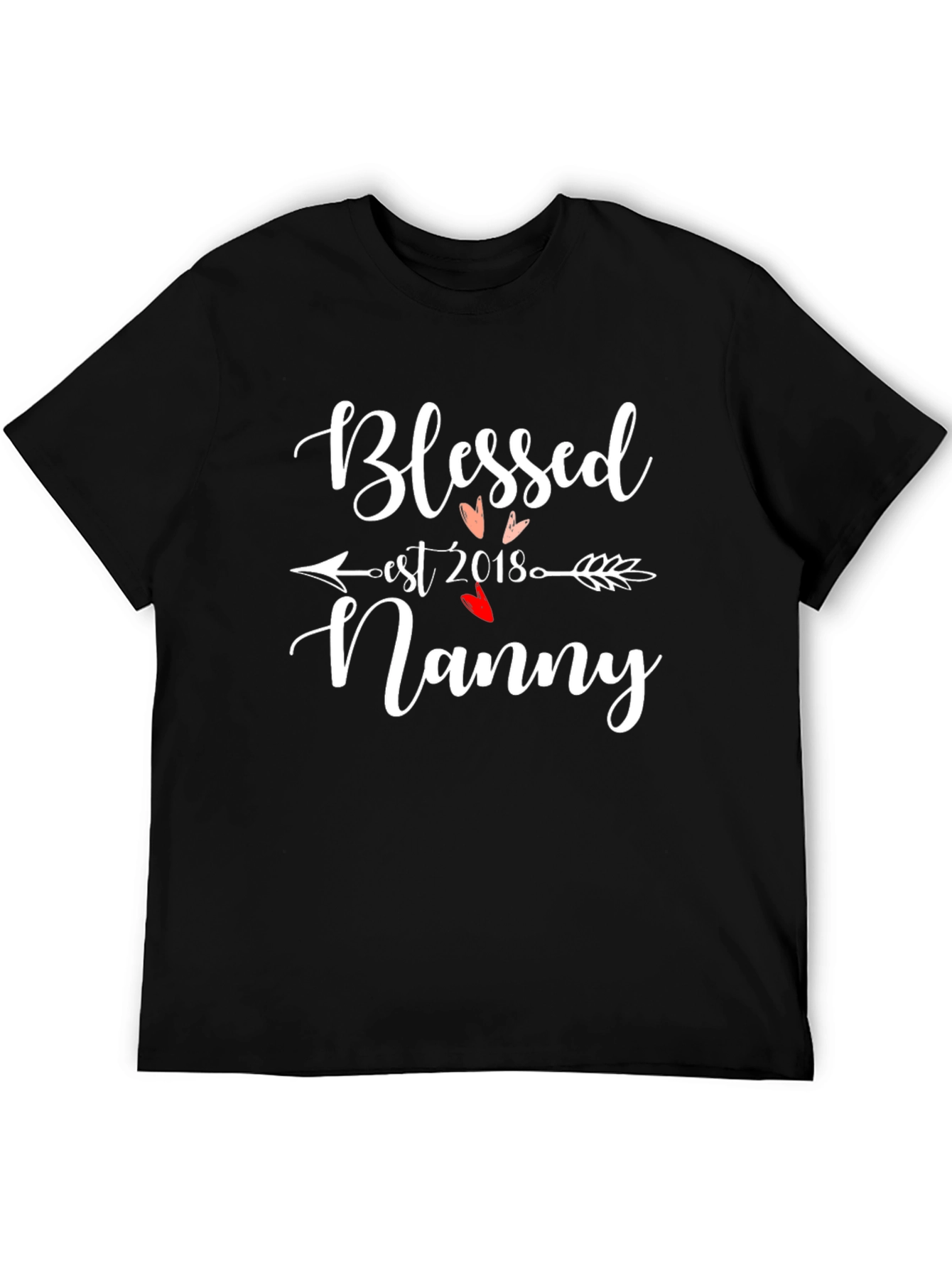 Blessed Nanny Est 2018 T-Shirt Black