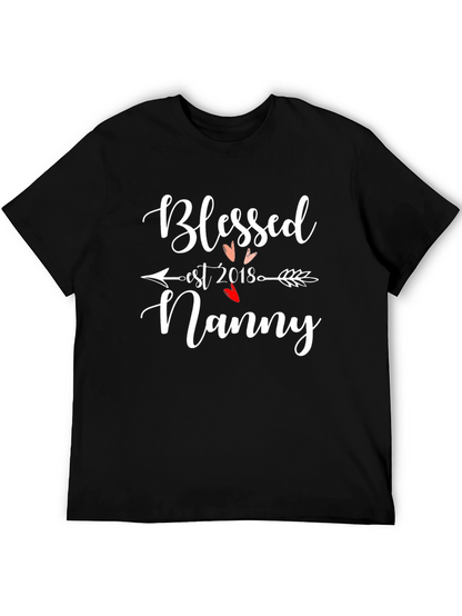 Blessed Nanny Est 2018 T-Shirt Black