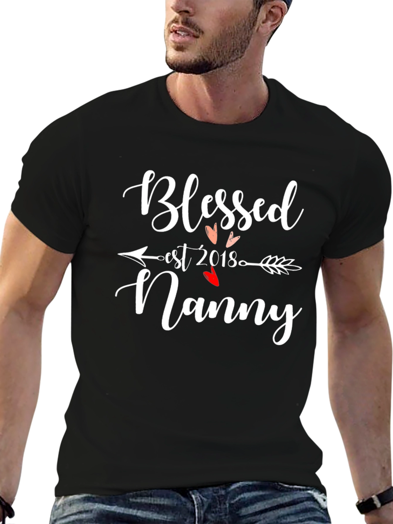 Blessed Nanny Est 2018 T-Shirt Black