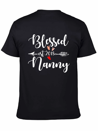 Blessed Nanny Est 2018 T-Shirt Black