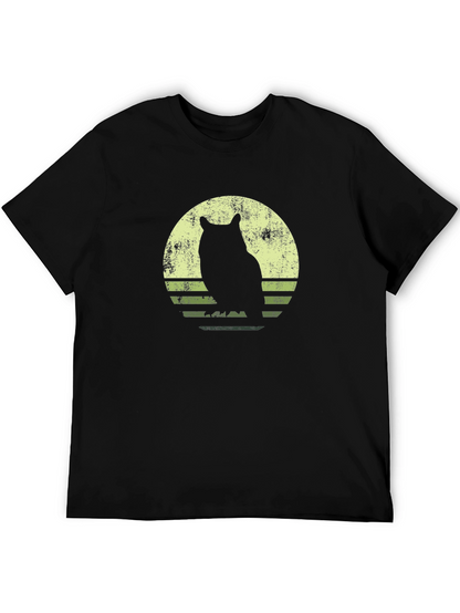 Owl Silhouette Graphic T-Shirt