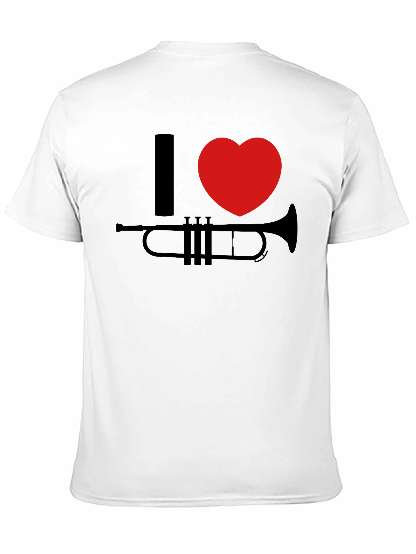 I Heart Trumpet Graphic Tee - Black