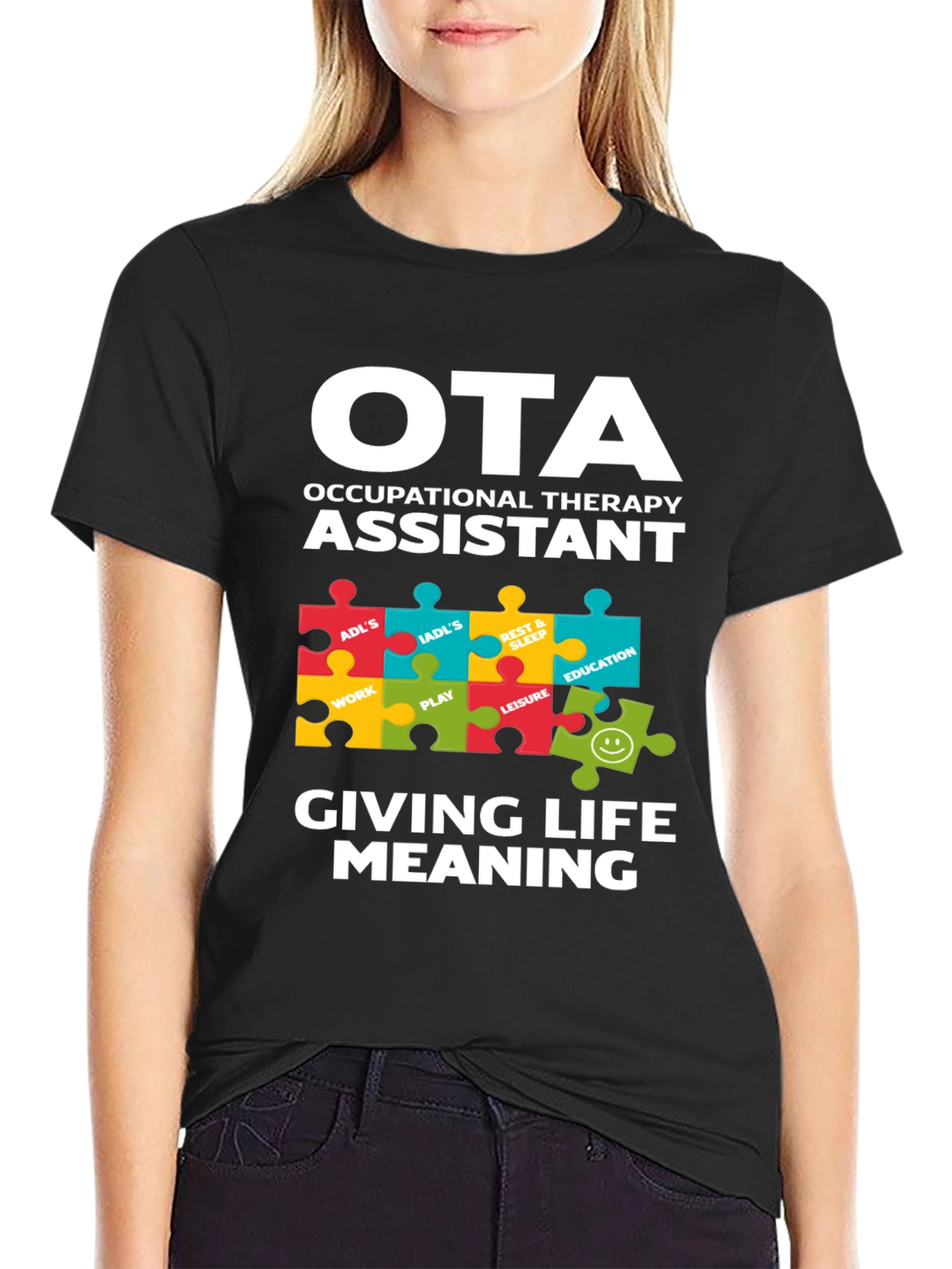 OTA Occupational Therapy Assistant Puzzle T-Shirt