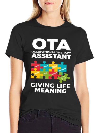 OTA Occupational Therapy Assistant Puzzle T-Shirt