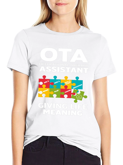 OTA Occupational Therapy Assistant Puzzle T-Shirt
