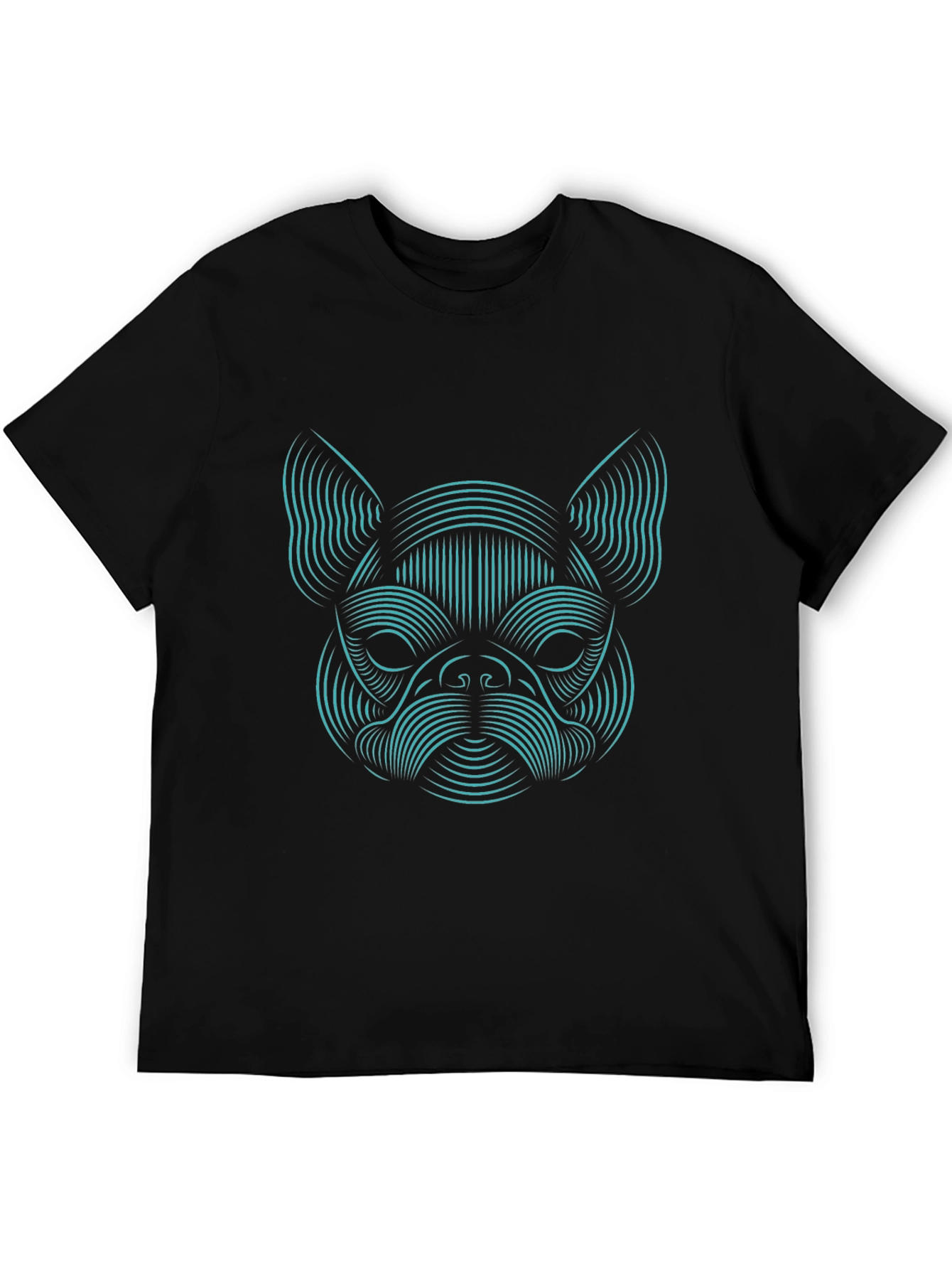 Abstract Dog Graphic Tee - Black Unisex T-Shirt
