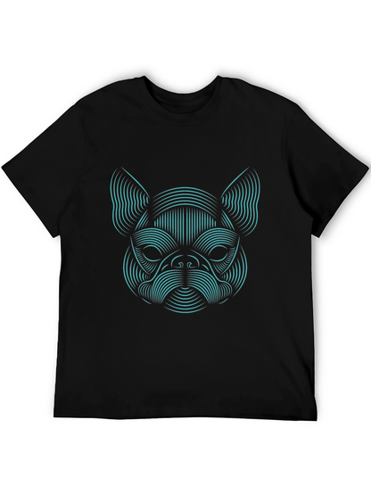 Abstract Dog Graphic Tee - Black Unisex T-Shirt