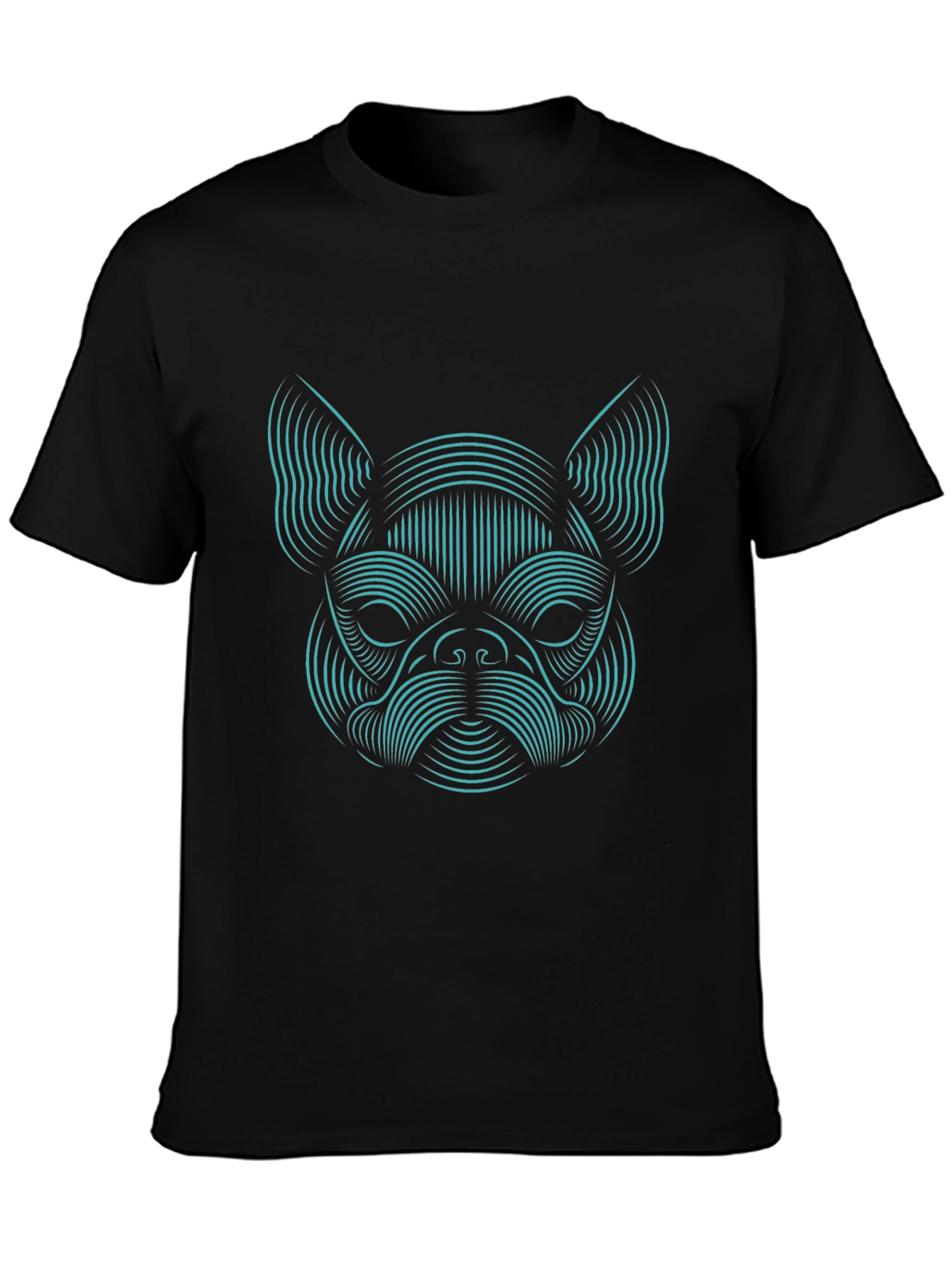 Abstract Dog Graphic Tee - Black Unisex T-Shirt