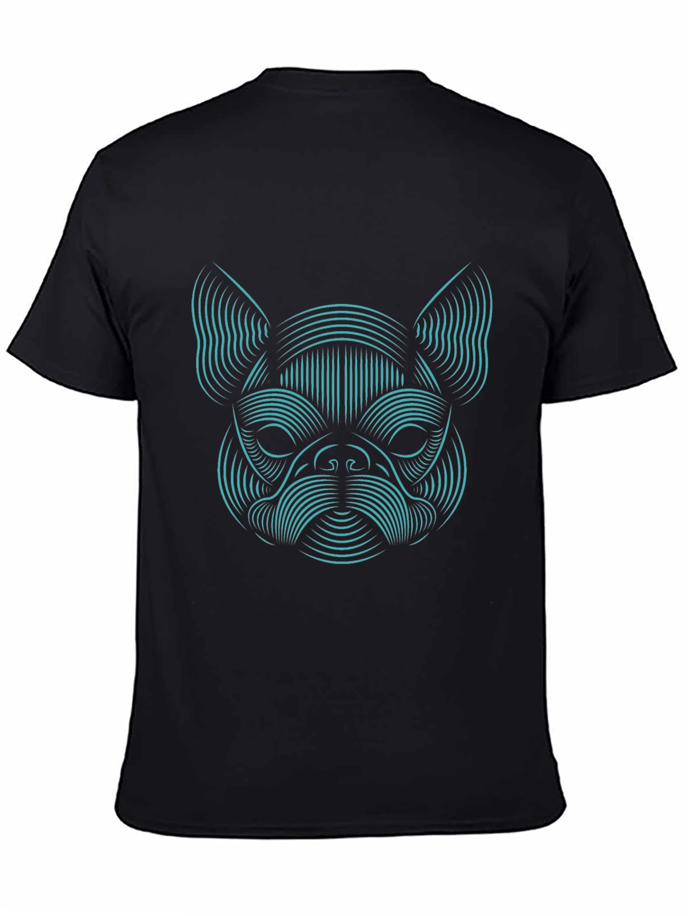Abstract Dog Graphic Tee - Black Unisex T-Shirt