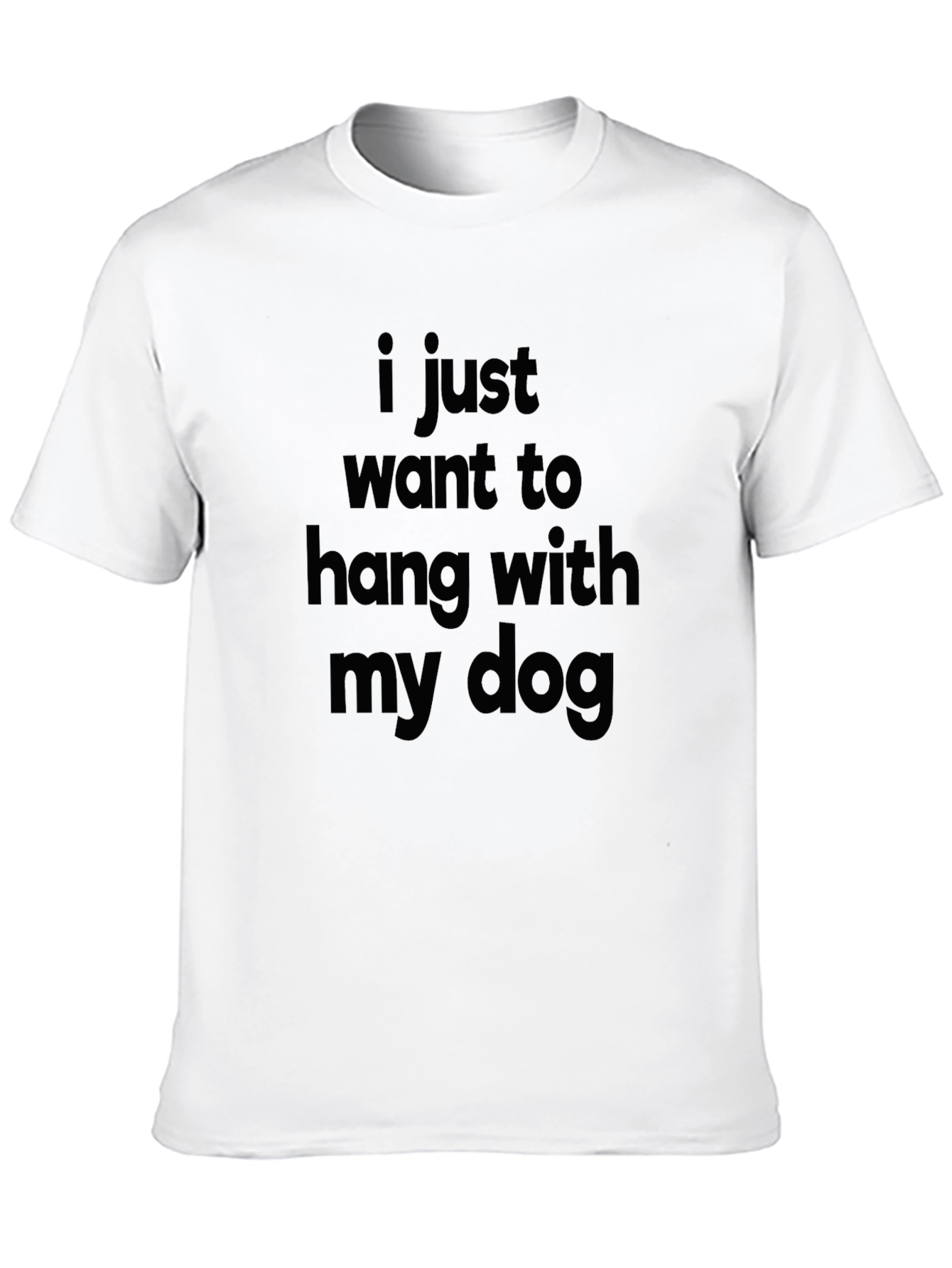 Hang With My Dog Black T-Shirt