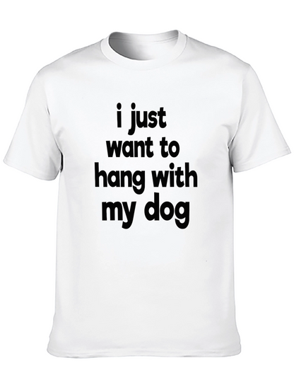 Hang With My Dog Black T-Shirt