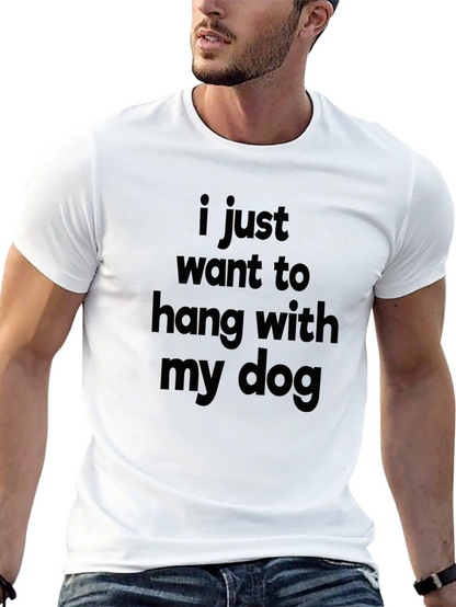 Hang With My Dog Black T-Shirt