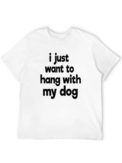 Hang With My Dog Black T-Shirt