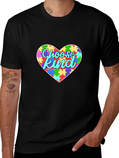 Choose Kind Autism Awareness Puzzle Heart T-Shirt