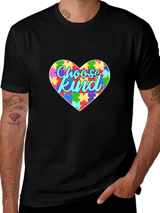 Choose Kind Autism Awareness Puzzle Heart T-Shirt