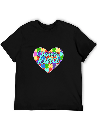 Choose Kind Autism Awareness Puzzle Heart T-Shirt