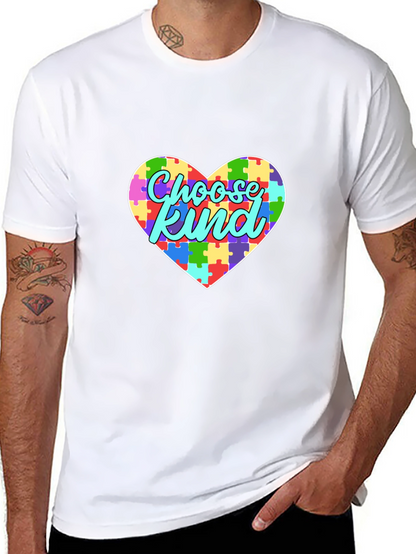 Choose Kind Autism Awareness Puzzle Heart T-Shirt