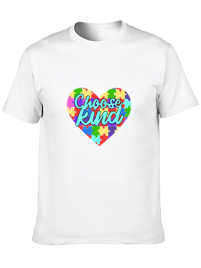 Choose Kind Autism Awareness Puzzle Heart T-Shirt
