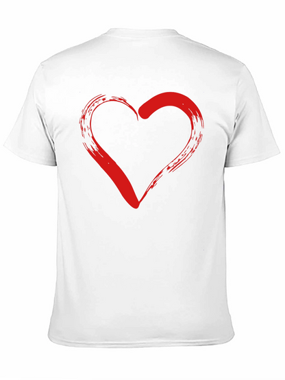Heart Graphic Black T-Shirt - Stylish Casual Wear