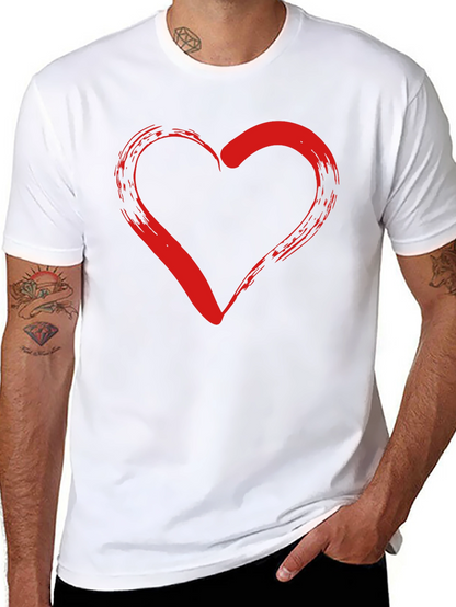 Heart Graphic Black T-Shirt - Stylish Casual Wear