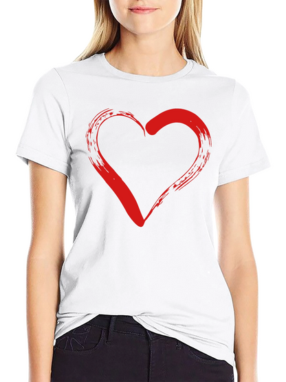 Heart Graphic Black T-Shirt - Stylish Casual Wear