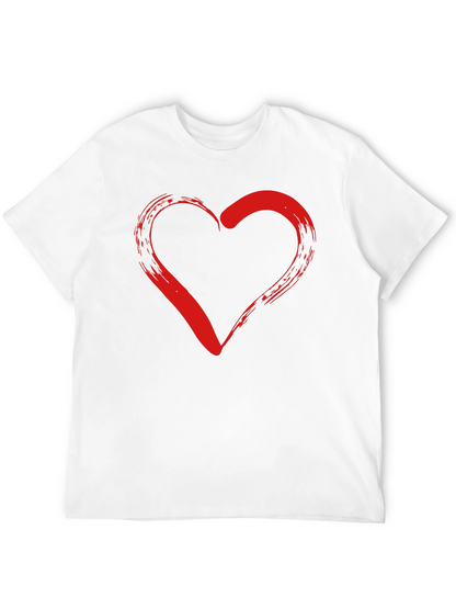 Heart Graphic Black T-Shirt - Stylish Casual Wear