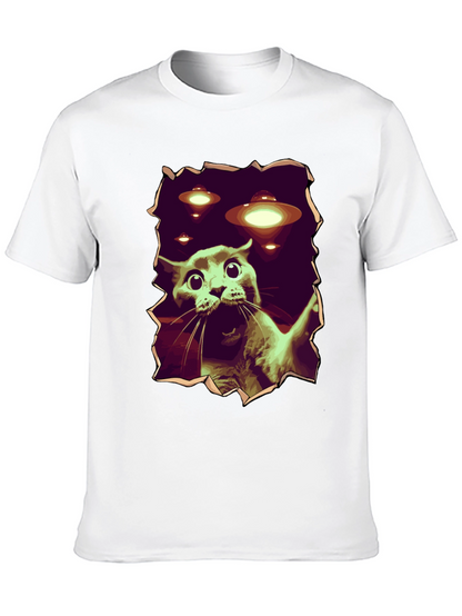 UFO Cat T-Shirt - Funny Alien Abduction Tee