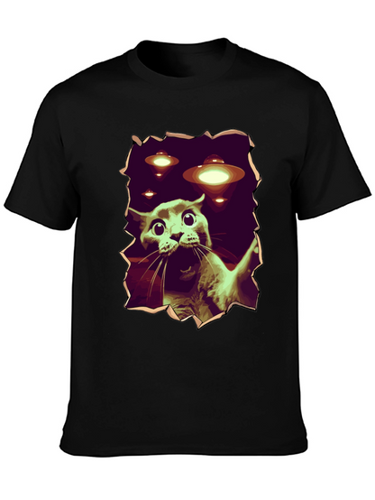 UFO Cat T-Shirt - Funny Alien Abduction Tee
