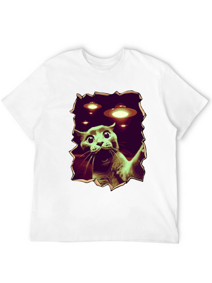 UFO Cat T-Shirt - Funny Alien Abduction Tee