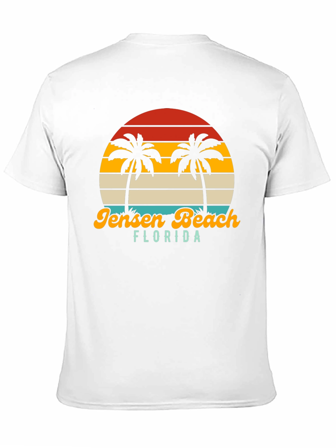 Jensen Beach Florida Palm Tree Sunset Graphic Tee
