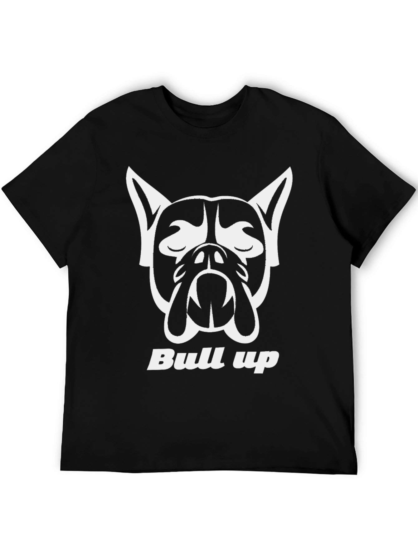 Bull Up Graphic Tee - Black Cotton Blend
