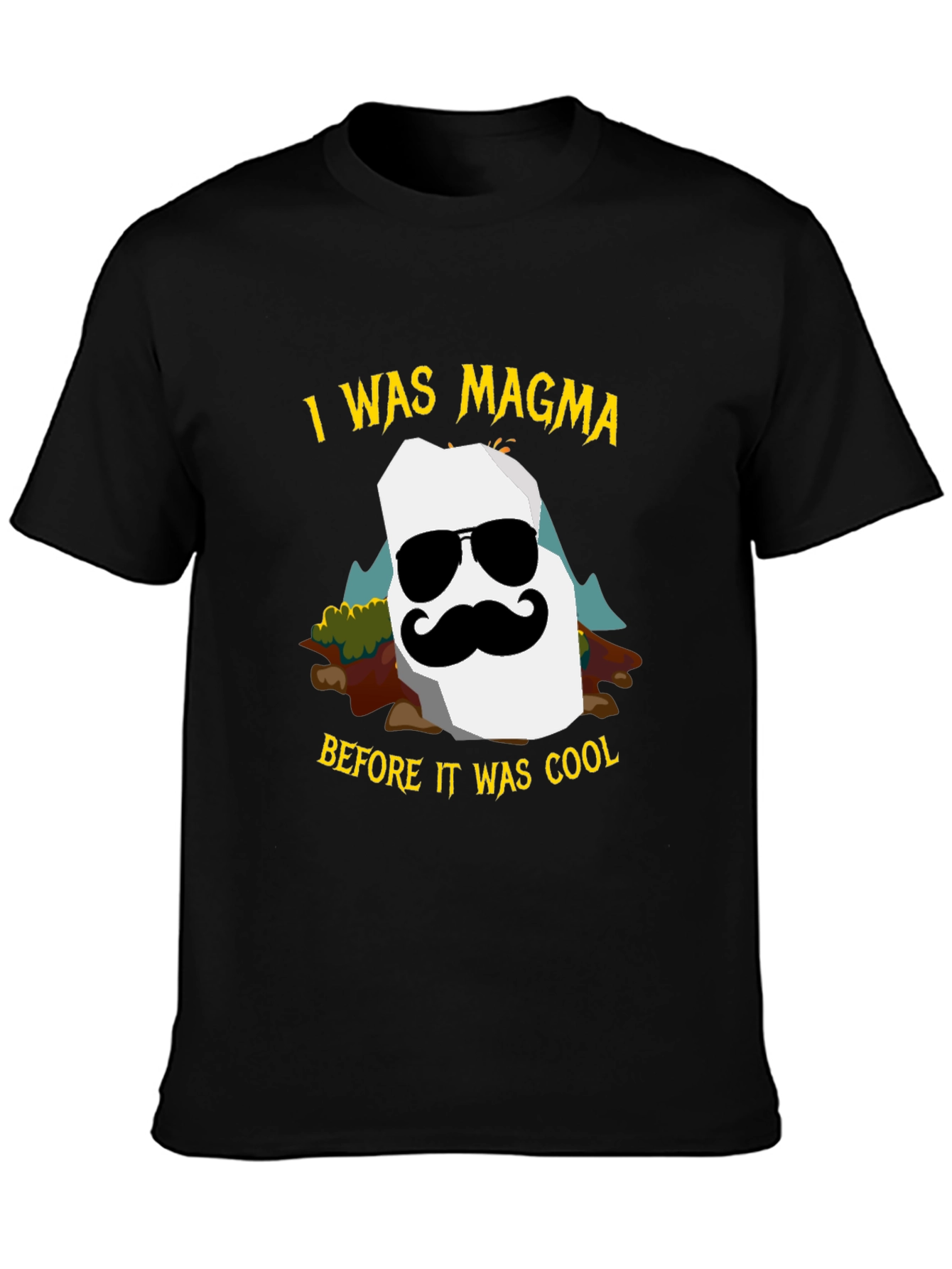 I Was Magma Cool Graphic Tee - Black